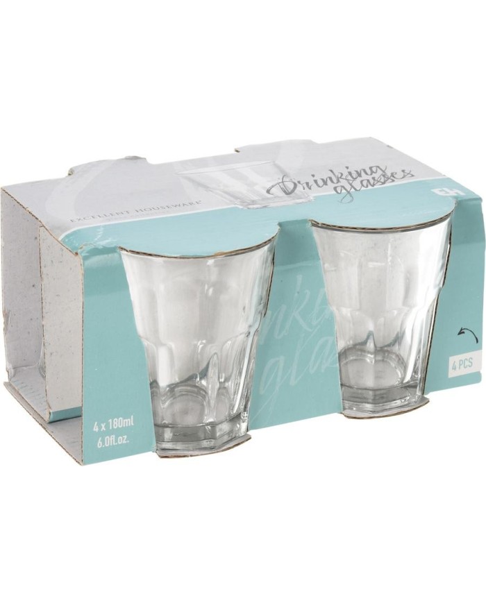 SET VASOS DE CRISTAL EXCELLENTH 180ML. 4UDS. YE6000130