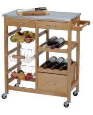 CARRITO COCINA STORAGE GRIS 44X32X80CMS