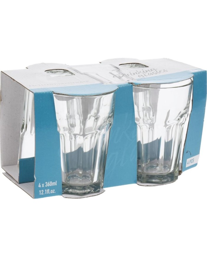 SET VASOS DE CRISTAL EXCELLENTH 360ML. 4UDS. YE5000080