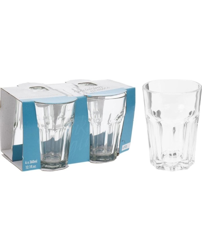 SET VASOS DE CRISTAL EXCELLENTH 360ML. 4UDS. YE5000080