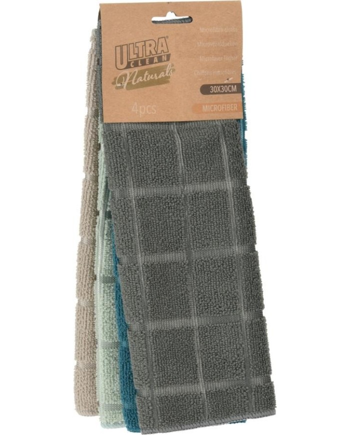 PAÑO ULTRACLEAN MICROFIBRA 30X30CMS. 4 UDS.