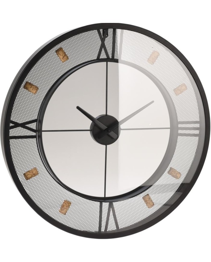 RELOJ PARED KOOP METAL CORCHOS 60CMS.