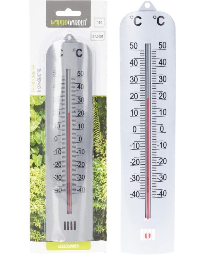 TERMOMETRO ANALOGICO PROGARDEN PLATA 27'5CMS. CY4654780