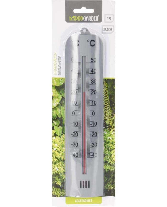 TERMOMETRO ANALOGICO PROGARDEN PLATA 27'5CMS. CY4654780