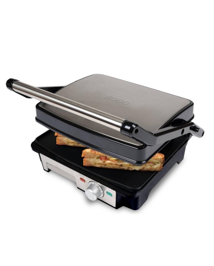 PLANCHA GRILL SANDWICHERA SOGO 4 REB. 2000W.