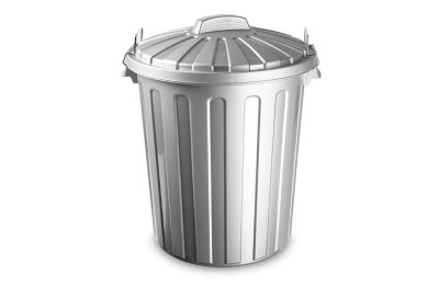 CUBO BASURA PLASTICO PLASTICFORTE PLATA 51 LTS.