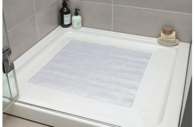 ALFOMBRA BAÑO BCN TRANSPARENTE 54X54CMS. TATAY