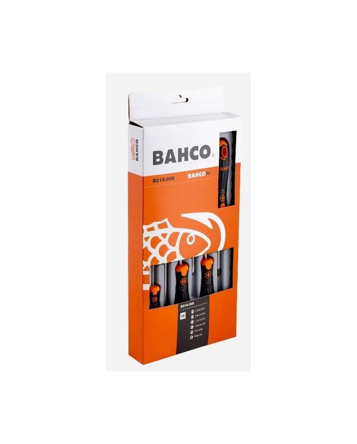 DESTORNILLADOR BAHCO RANURADOS Y PHILLIPS (JGO 6 PZS.)