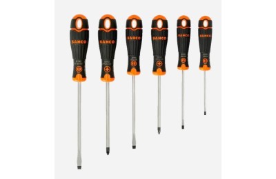DESTORNILLADOR BAHCO RANURADOS Y PHILLIPS (JGO 6 PZS.)