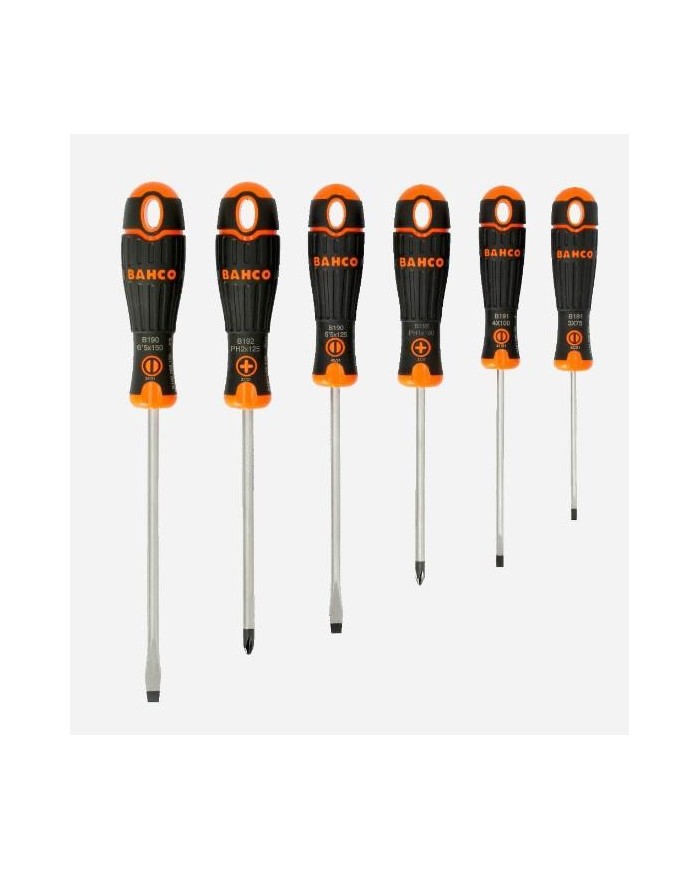 DESTORNILLADOR BAHCO RANURADOS Y PHILLIPS (JGO 6 PZS.)