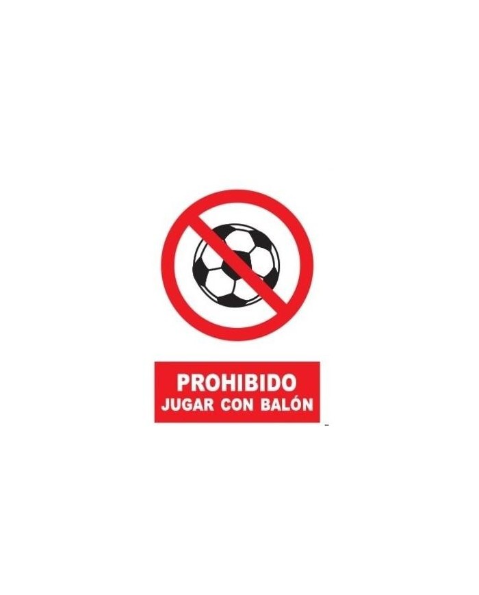 CARTEL (DIN-A4) PROHIBIDO JUGAR CON BALON P-153
