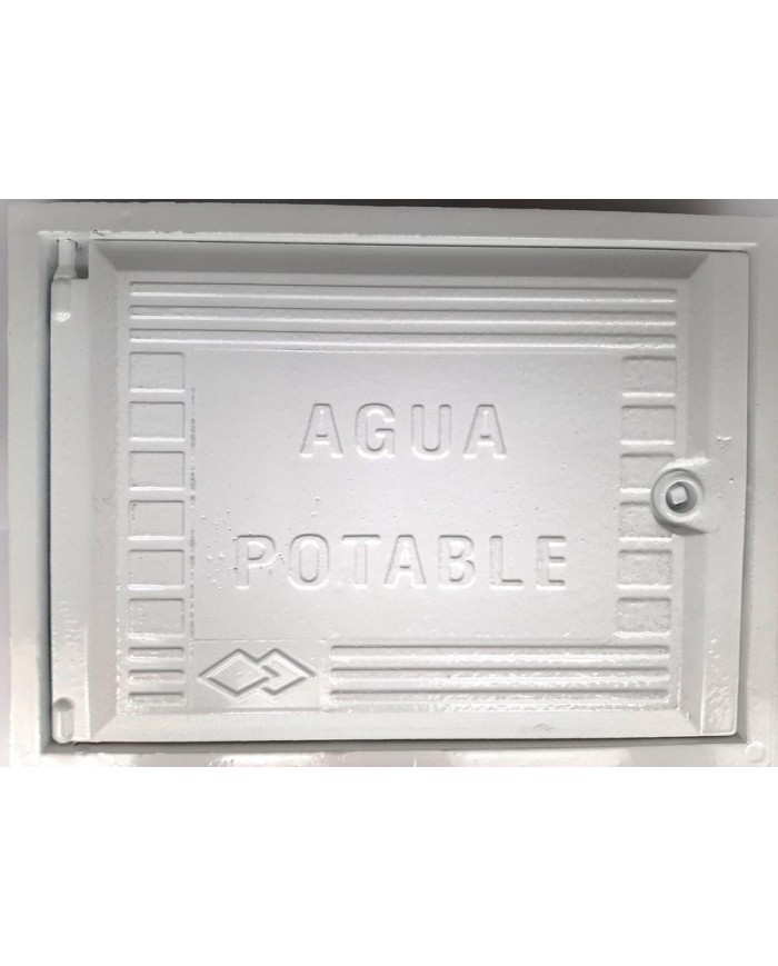 TAPA CONTADOR AGUA ALUMINIO CORDOBA BLANCO 28'5X38'5