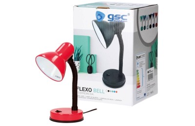 FLEXO SOBREMESA BELL E27 25W. ROJO