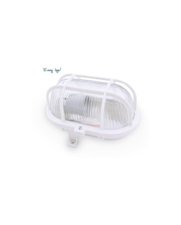 APLIQUE OVALADO GSC PLASTICO E27 60W. 230V. BLANCO 000700152