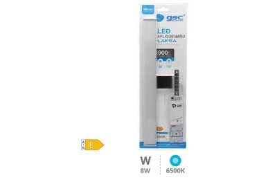 APLIQUE BAÑO GSC LED LAKSA ALUMINIO 8W. 40CMS. 6500K