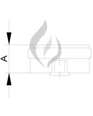 TAPA ESTUFA VITRIFICADA PELLET 80MM. PVTA080