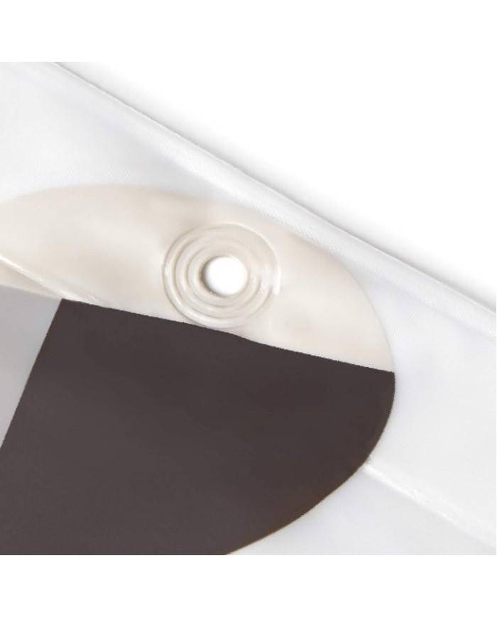 CORTINA BAÑO PLASTICO BLANCA ESTAMPADA RAYEN 2350.17