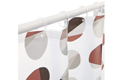 CORTINA BAÑO RAYEN PLASTICO BLANCA ESTAMPADA 2350.17