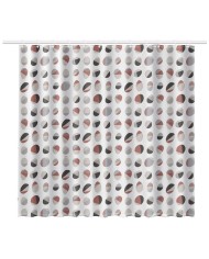 CORTINA BAÑO PLASTICO BLANCA ESTAMPADA RAYEN 2350.17