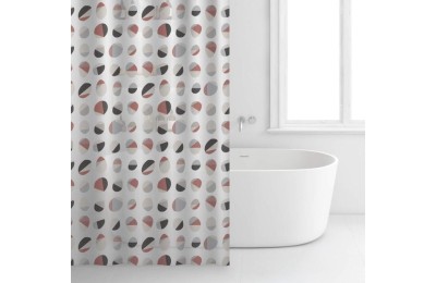 CORTINA BAÑO RAYEN PLASTICO BLANCA ESTAMPADA 2350.17
