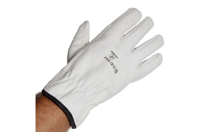 GUANTES PIEL GRIS T- 9 GUMHA 12UDS.