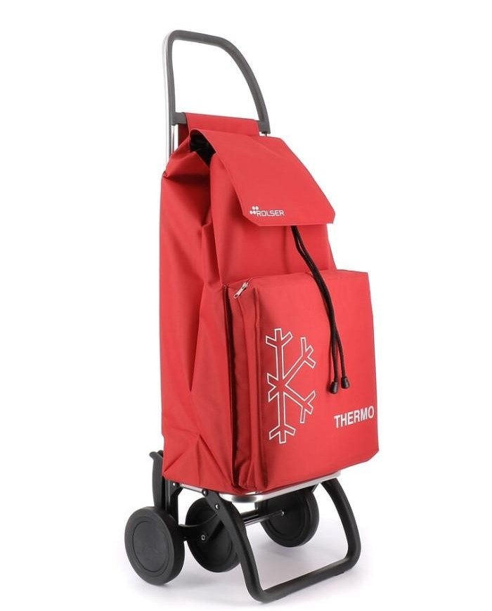 CARRO ROLSER SAQUET TERMO LN 4 RUEDAS ROJO