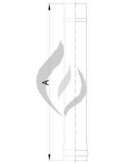 TUBO ESTUFA EXOJO VITRIFICADO PELLET 80MM.  50CMS. PVT08050