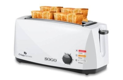 TOSTADORA SOGO 4 REBANADAS 1400 W.