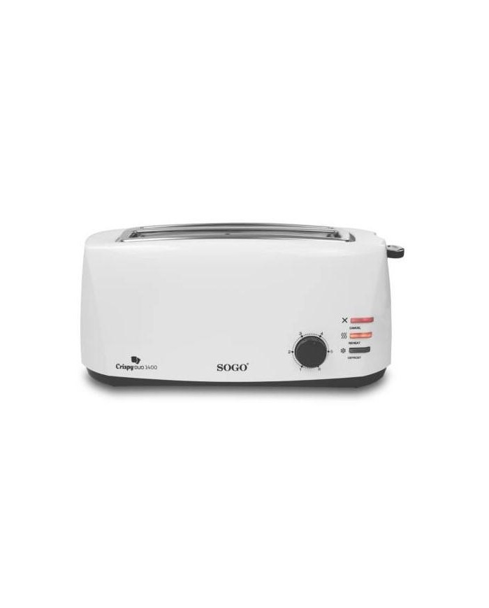 TOSTADORA SOGO 2 REBANADAS RANURA LARGA 1400W. TOS-SS-5485