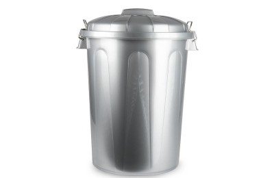 CUBO BASURA PLASTICO PLASTICFORTE PLATA 70 LTS.