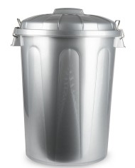 CUBO BASURA TATAY C/PEDAL PLASTICO GRIS 25LTS.        10213.01