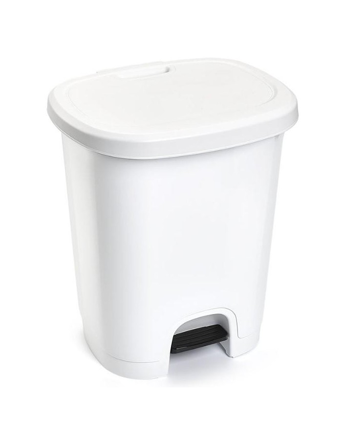 CUBO BASURA PLASTICO PLASTICFORTE C/PEDAL BLANCO 27LTS. 1206101