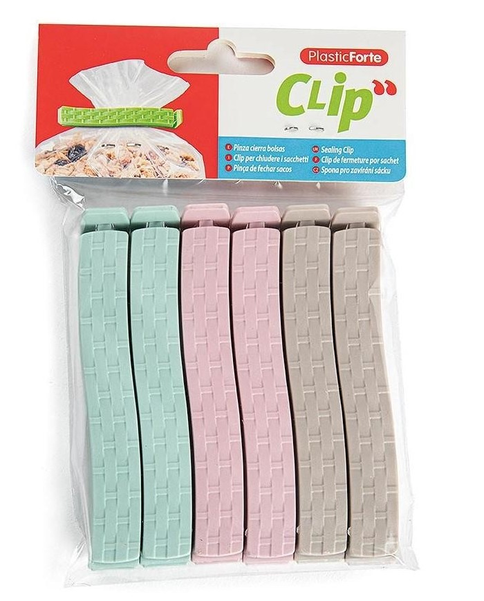 PINZAS CIERRA BOLSAS PLASTICFORTE (B/6 UDS.)