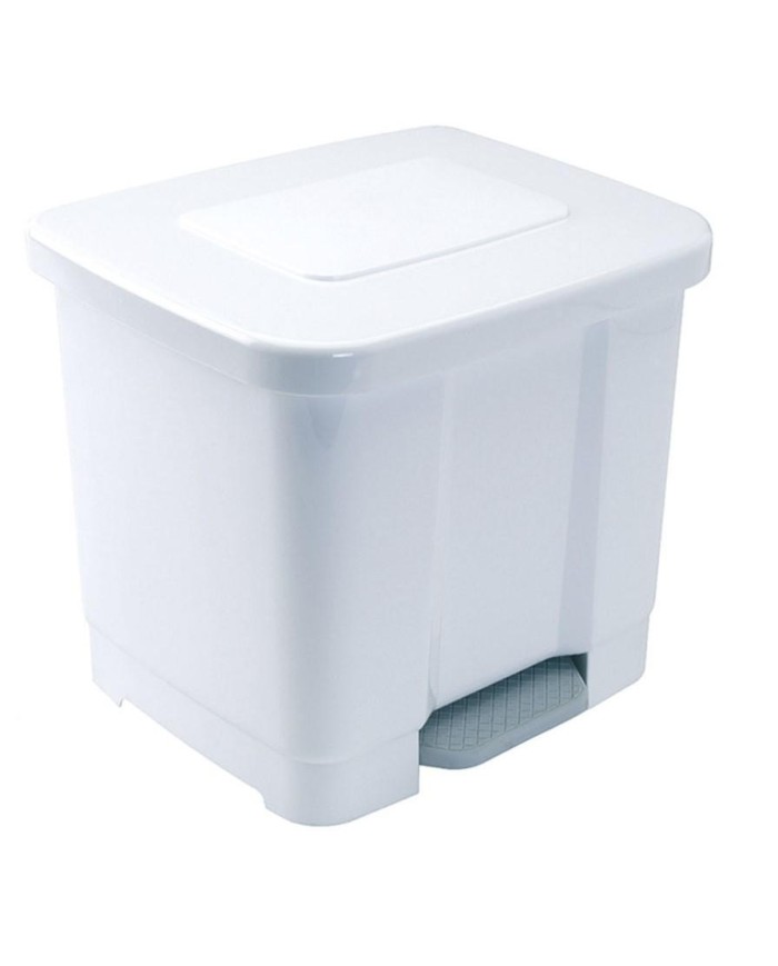 CUBO PLASTICO RECICLAJE PLASTICFORTE C/PEDAL BLANCO 35 LTS. 1126501