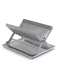 ESCURREPLATOS PLEGABLE PLASTICFORTE PLATA 37X33X21 CMS.