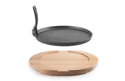 PLATO HIERRO FUNDIDO + B/MAD. IBILI 26CM