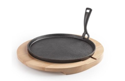 PLATO HIERRO FUNDIDO + B/MAD. IBILI 26CM