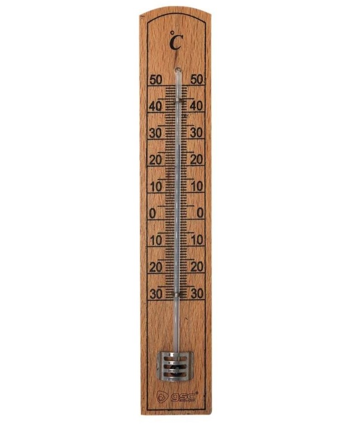 TERMOMETRO ANALOGICO GSC CELSIUS MADERA 20CMS. 502065002