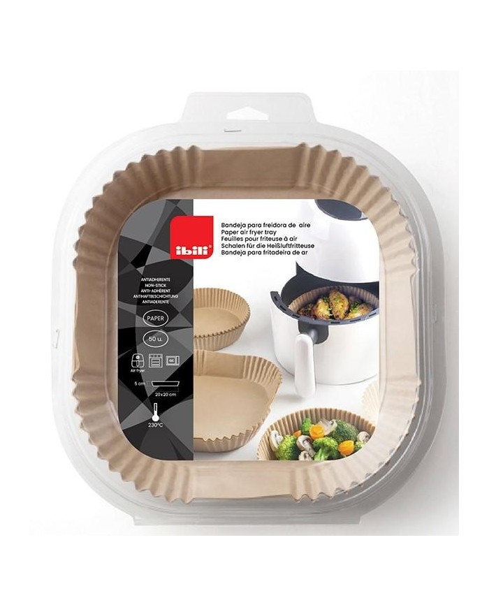 BANDEJA DESECHABLE IBILI PARA FREIDORA 20X20CMS. 50U