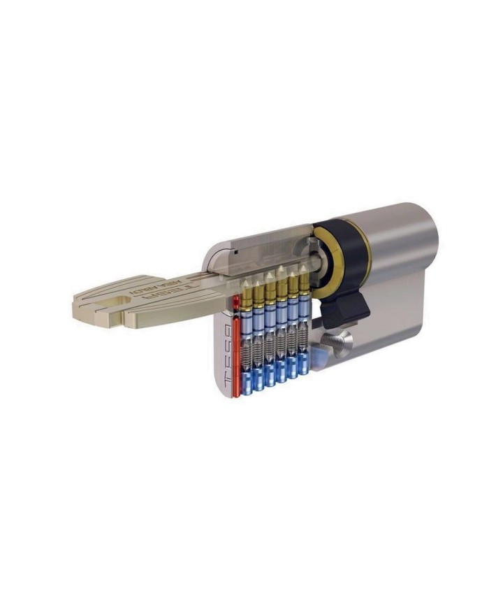 CILINDRO TESA LATONADO T-60 T655-30-30 LEVA LARGA