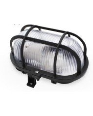 APLIQUE OVALADO GSC PLASTICO E27 60W. 230V. NEGRO 000700153