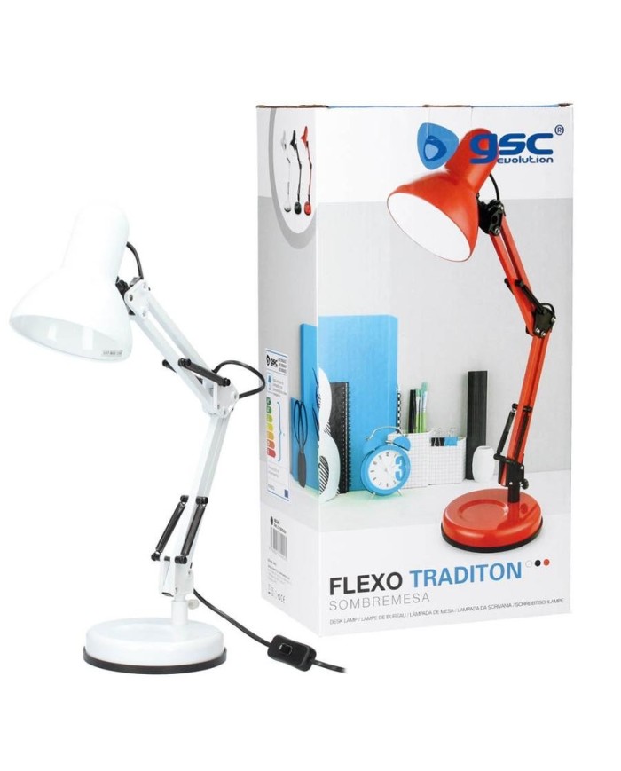 FLEXO SOBREMESA TRADITION E27 40W. BLANCO
