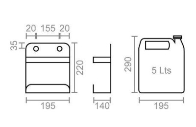 GARRAFA 5LT. CON SOPORTE AIRE ACONDICIONADO MICEL