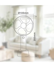 VENTILADOR DE MANO GSC RECARGABLE BLANCO 300010023