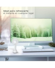 VENTILADOR DE MANO GSC RECARGABLE BLANCO 300010023