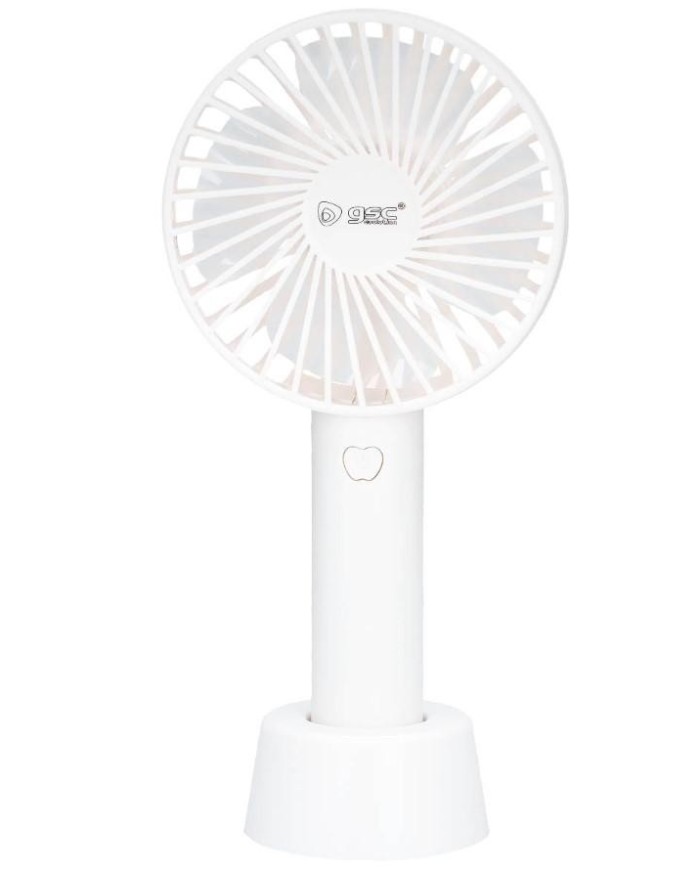 VENTILADOR DE MANO GSC RECARGABLE BLANCO 300010023