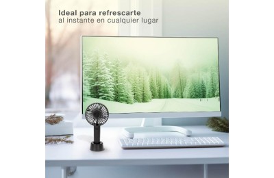 VENTILADOR DE MANO RECARGABLE NEGRO GSC