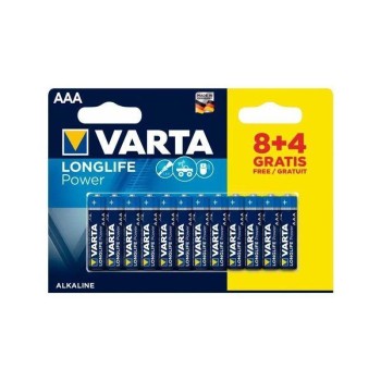 PILA VARTA AAA L.LIFE POWER BLISTER 8+4