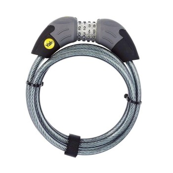 CABLE CANDADO ANTIROBO YALE COMBINACION 10MM. 180CMS.