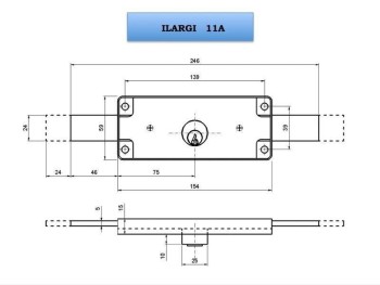 CERRADURA ILARGI PERSIANA 11A (154X60MM)